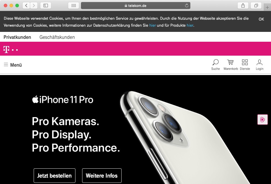 Telekom Website