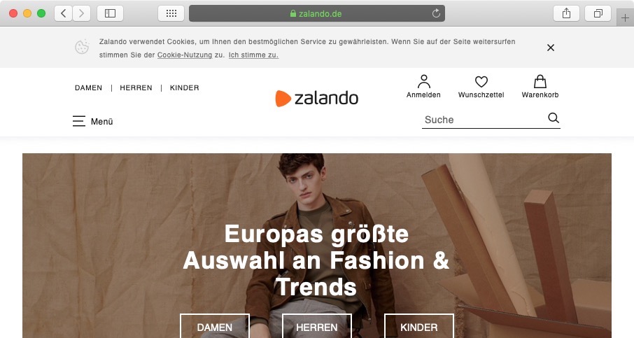 Zalando Website
